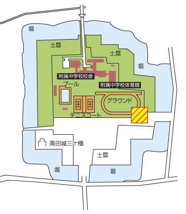 本城地区避難場所(附属中学校)